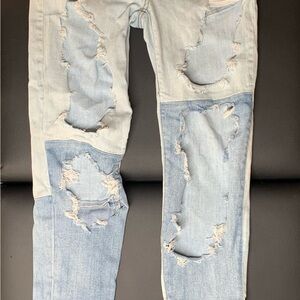 Women’s Distressed Light Blue Jeans